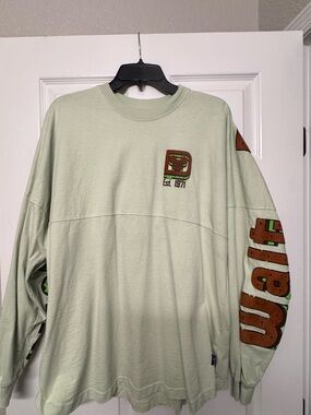 Disney Long Sleeve Tee - Light Sage with Brown & Green Graphics